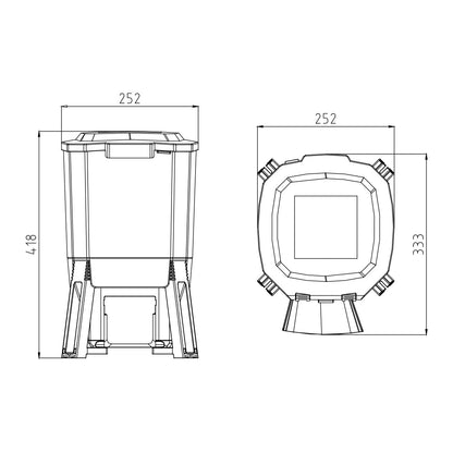 BluFeeder - Vis Voederautomaat Vijver op Zonne-energie - 6L Reservoir